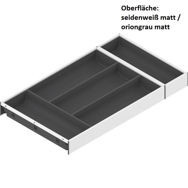 AMBIA-LINE Besteckeinsatz, für LEGRABOX / MERIVOBOX, Kunststoff / Stahl, 5 Besteckfächer, NL=550 mm, Breite=300 mm